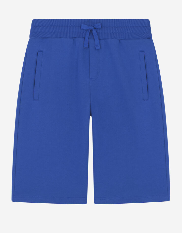 Dolce & Gabbana Спортивные шорты из джерси с фирменной пластинкой Dolce & Gabbana Спортивные шорты из джерси с фирменной пластинкой синий L4JQD4G7VGL