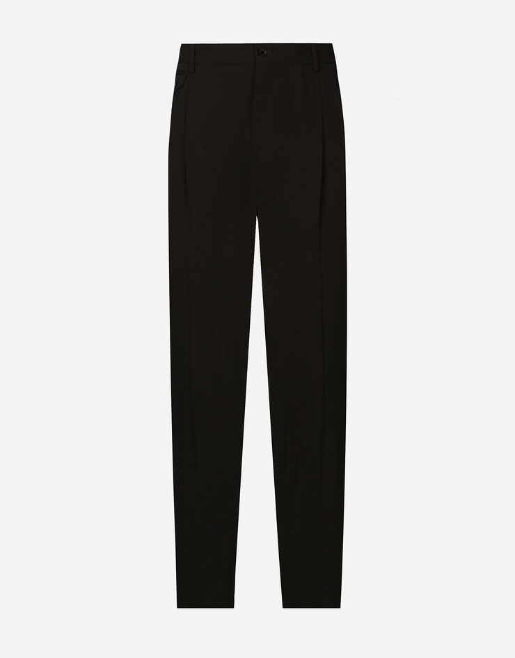 Dolce & Gabbana Tailored stretch twill pants Black GY6UETFUBBQ