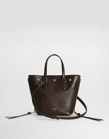 Dolce & Gabbana Atene tempesta calfskin shopping bag Brown BM7890AU994