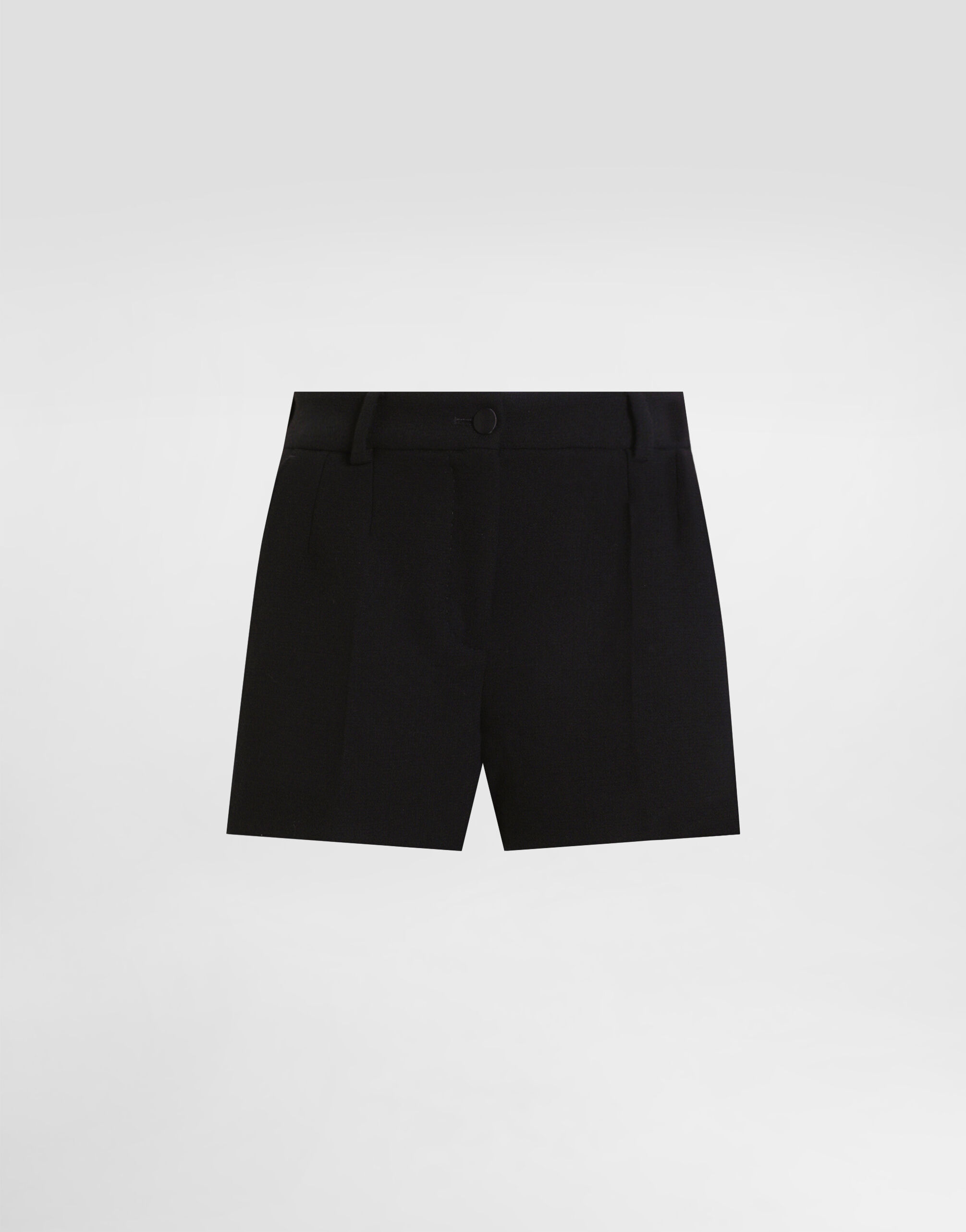 Blackのウィメンズ ウールクレープ ショーツ | Dolce&Gabbana®