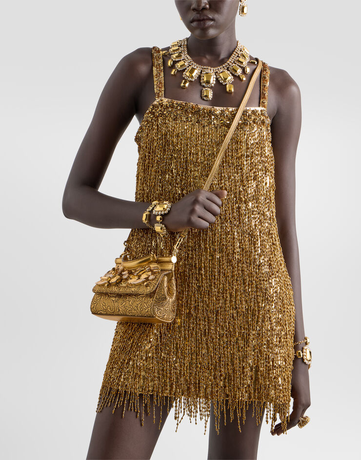 Dolce & Gabbana Mini Sicily handbag in brocade Dolce & Gabbana Mini Sicily handbag in brocade Gold BB7116B0849