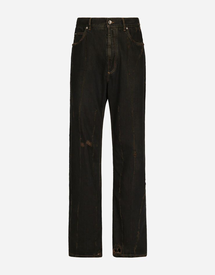 Dolce&Gabbana Overdyed jeans with subtle abrasions Multicolor GWVNXDG8JF0