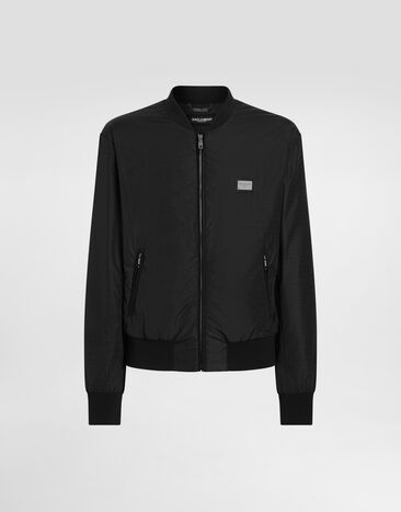 Dolce & Gabbana Nylon jacket with branded tag Black G8PN9TG7M1C