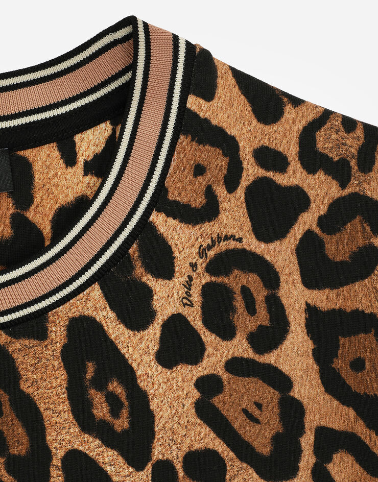 Dolce & Gabbana T-shirt à manches courtes crespo léopard Imprimé I8502WHS7OF