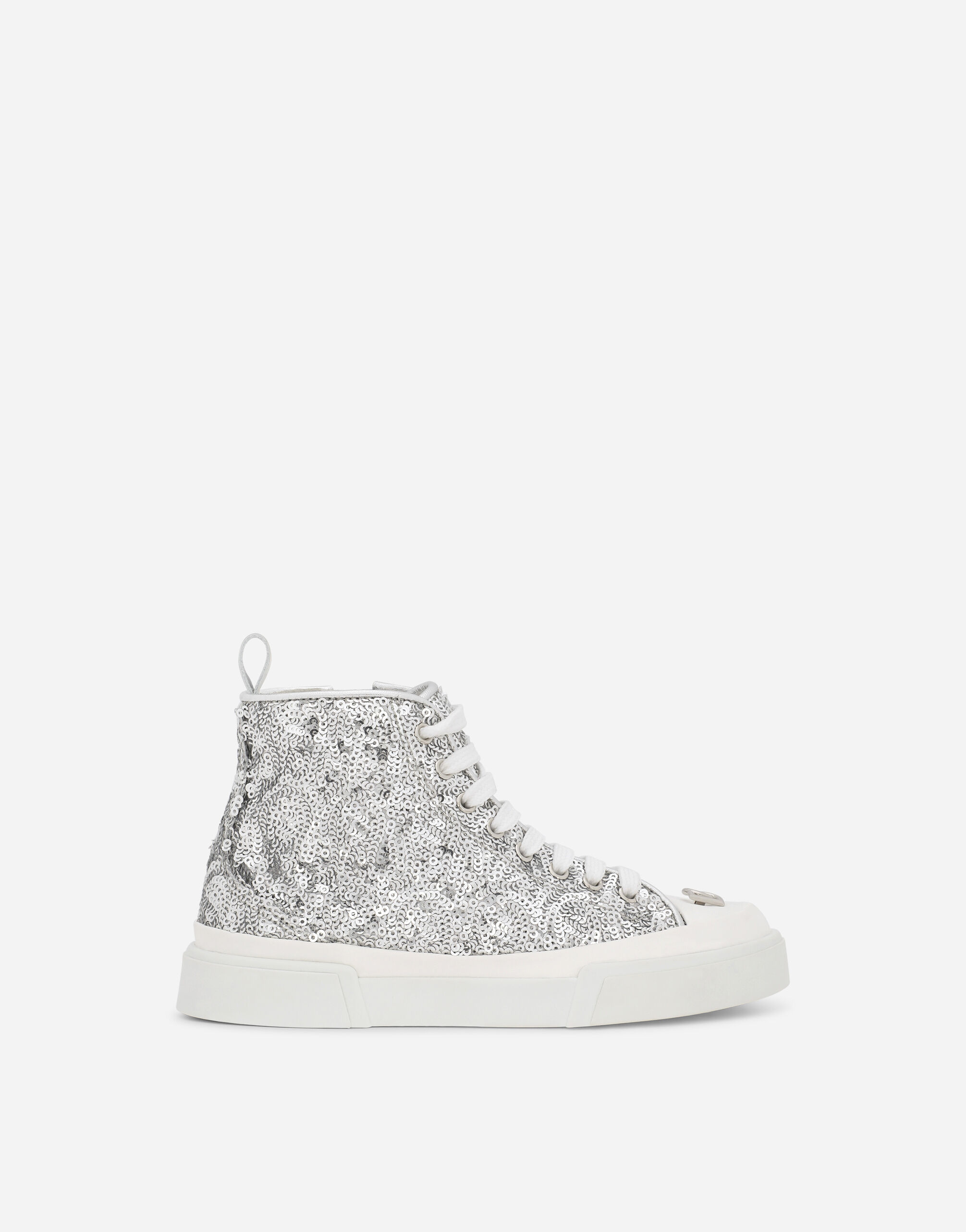 へ DOLCE&GABBANA Sequined Portofino high-top sneakers in Multicolor for Women