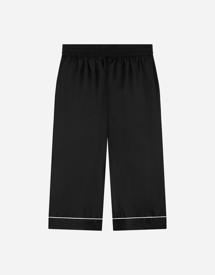 Dolce & Gabbana Пижамные брюки из шелкового твила черный L53P26FU1FZ