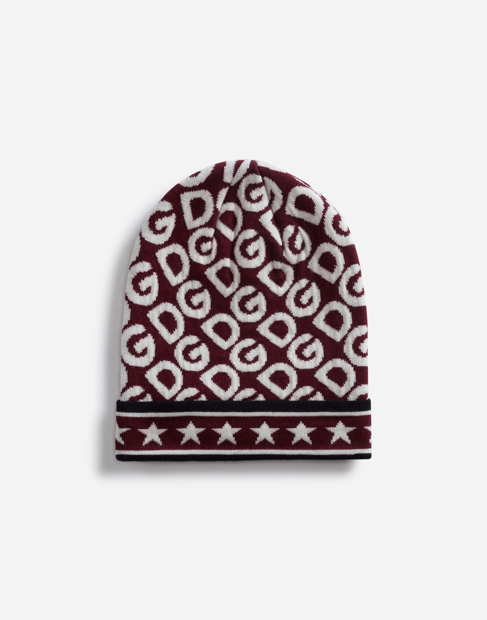 KNIT HAT WITH JACQUARD DG LOGO