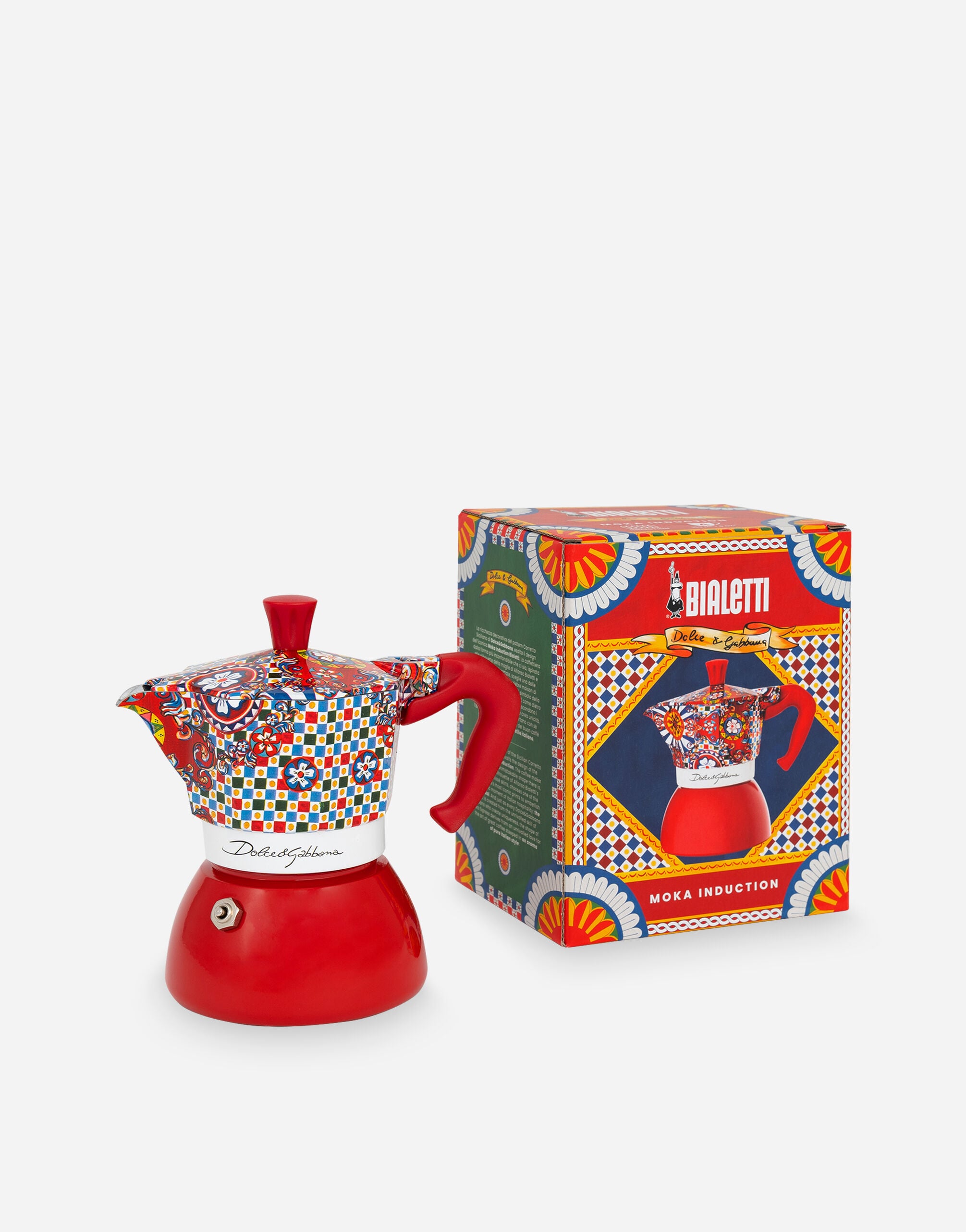 限定品 BIALETTI DOLCE&GABBANA ドルチェ&ガッバーナ　赤 MOKA INDUCTION MEDIUM BIALETTI DOLCE&GABBANA in Multicolor