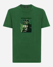 Dolce & Gabbana Short-sleeved cotton T-shirt with banana tree print Print GVCRATHI1QB