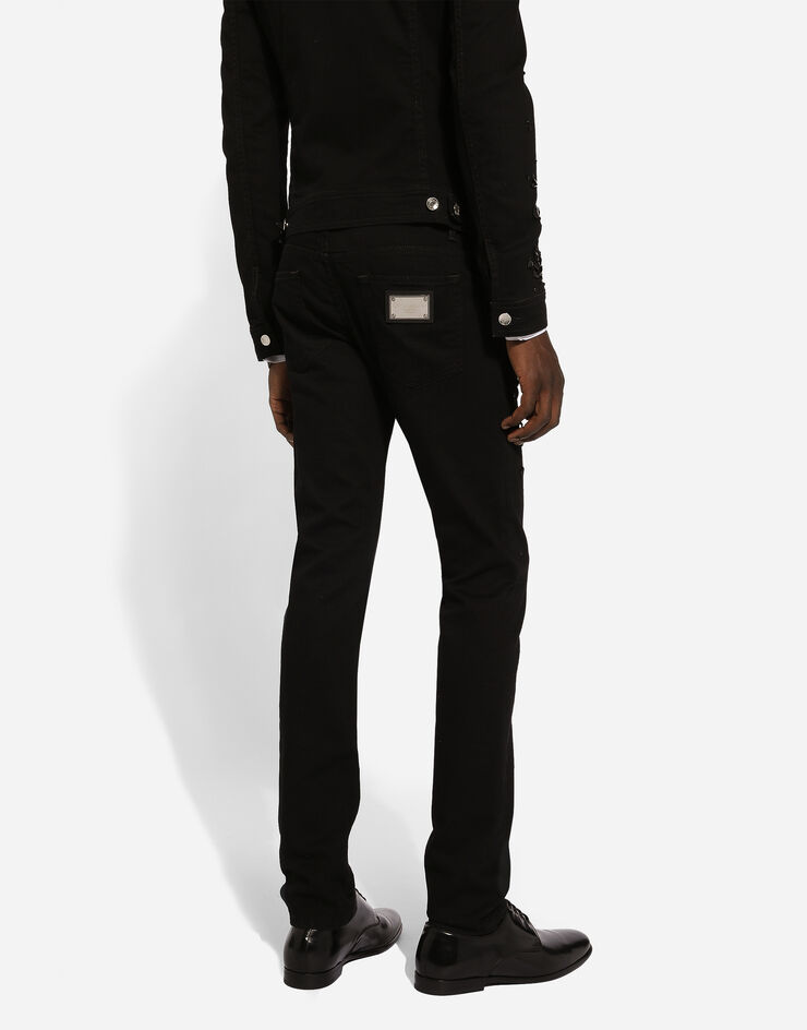 Dolce & Gabbana Stretch skinny jeans with rhinestone embroidery  GY07LZG8KG8