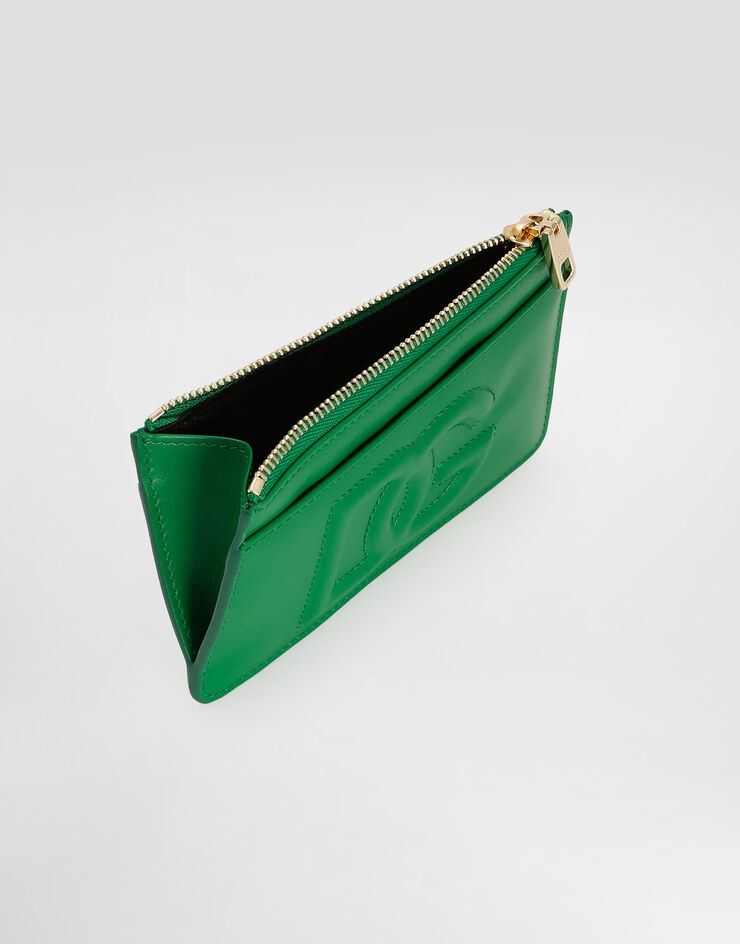 Dolce & Gabbana Kartenetui DG Logo mittelgroß Grün BI1261AG081