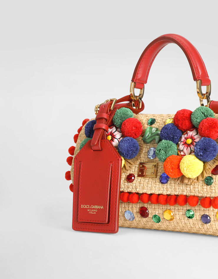 Dolce & Gabbana Mini My Sicily handbag in raffia Multicolor BB7864B0424