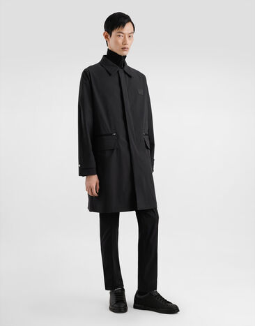 Dolce & Gabbana Nylon canvas single-breasted trench Black G053ITFUUDD