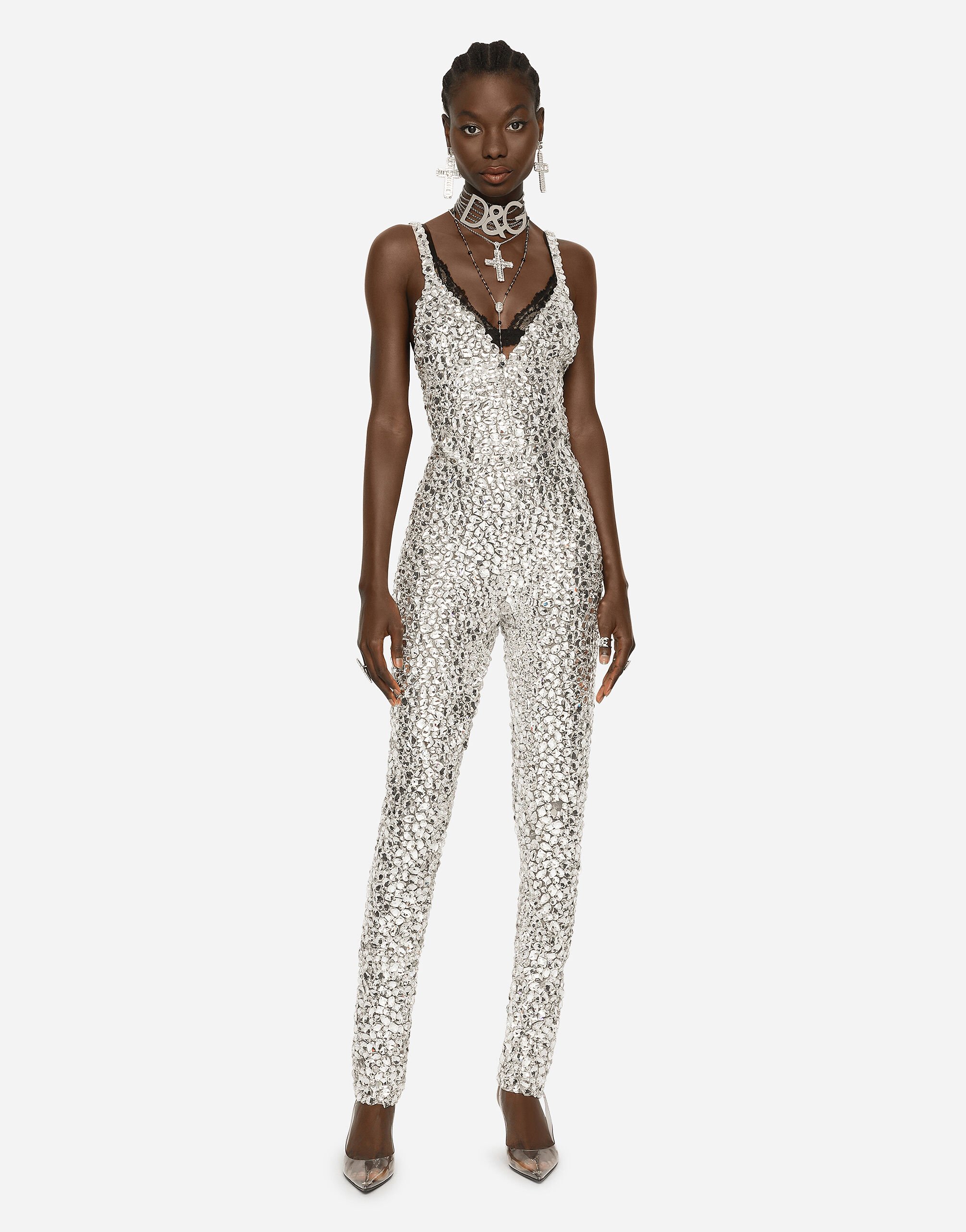 Jumpsuit rhinestones hotsell