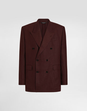 Dolce & Gabbana Sicilia light double-breasted linen jacket Multicolor G2WC7TFU4JB