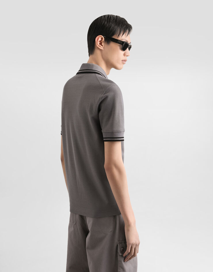 Dolce & Gabbana Piqué polo shirt Grey G8SX9THU7UT
