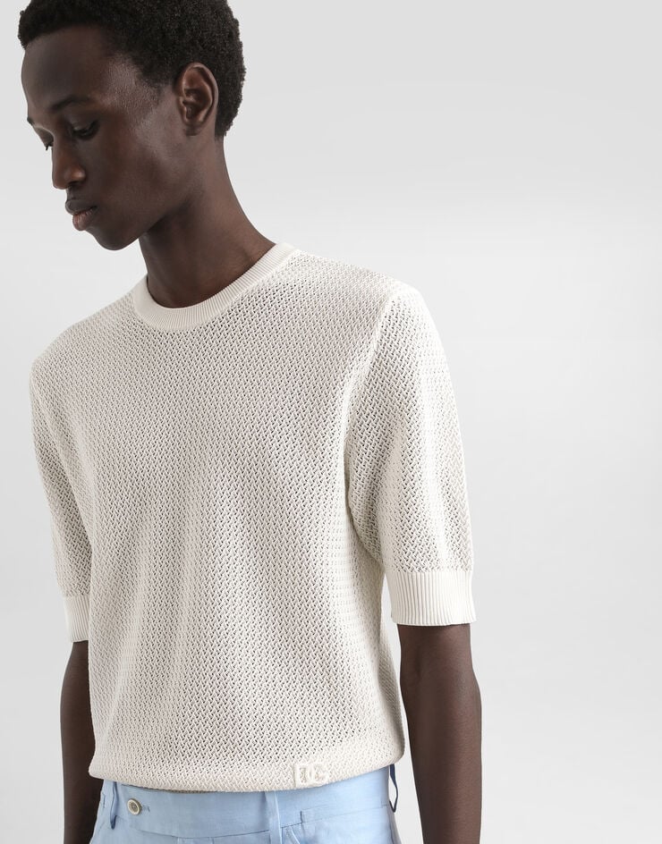 Dolce & Gabbana Cotton crewneck pullover White GXX03ZJBCGW
