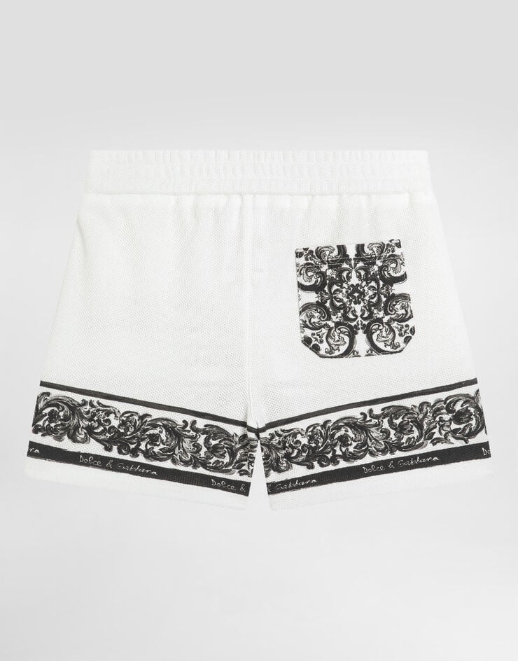 Dolce & Gabbana Majolica-print double piqué bermuda shorts Multicolor L1JQV8II7HN