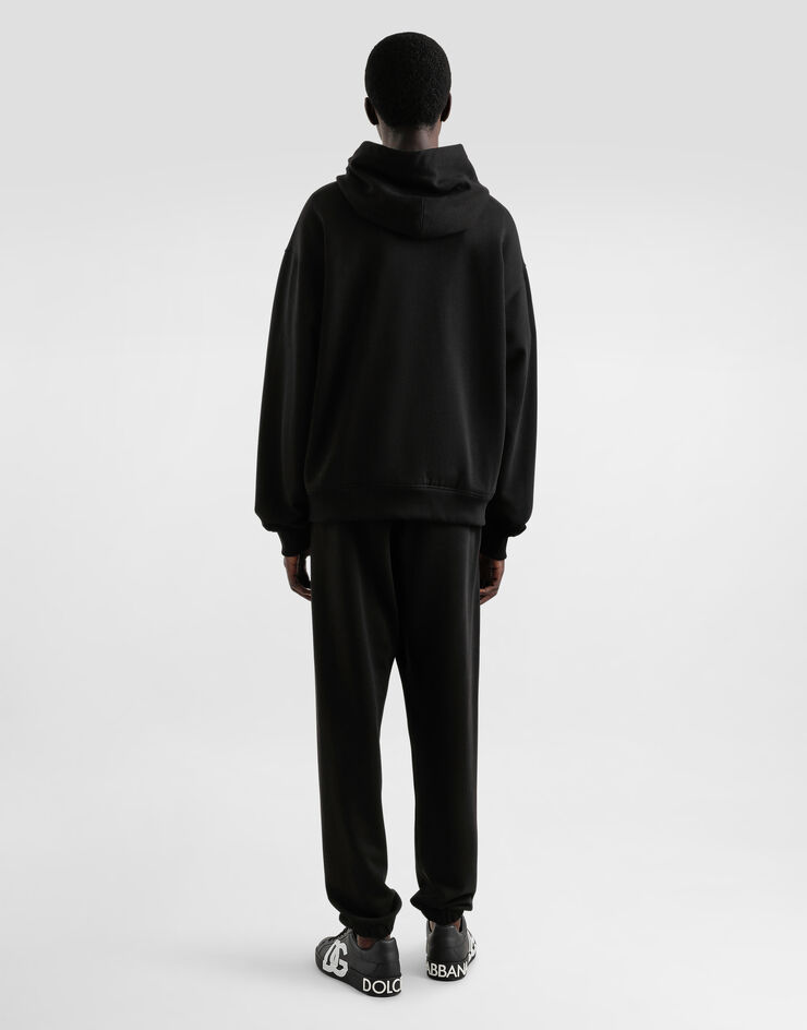 Dolce & Gabbana Cotton hoodie with logo Black G9ZU0ZG7O2S