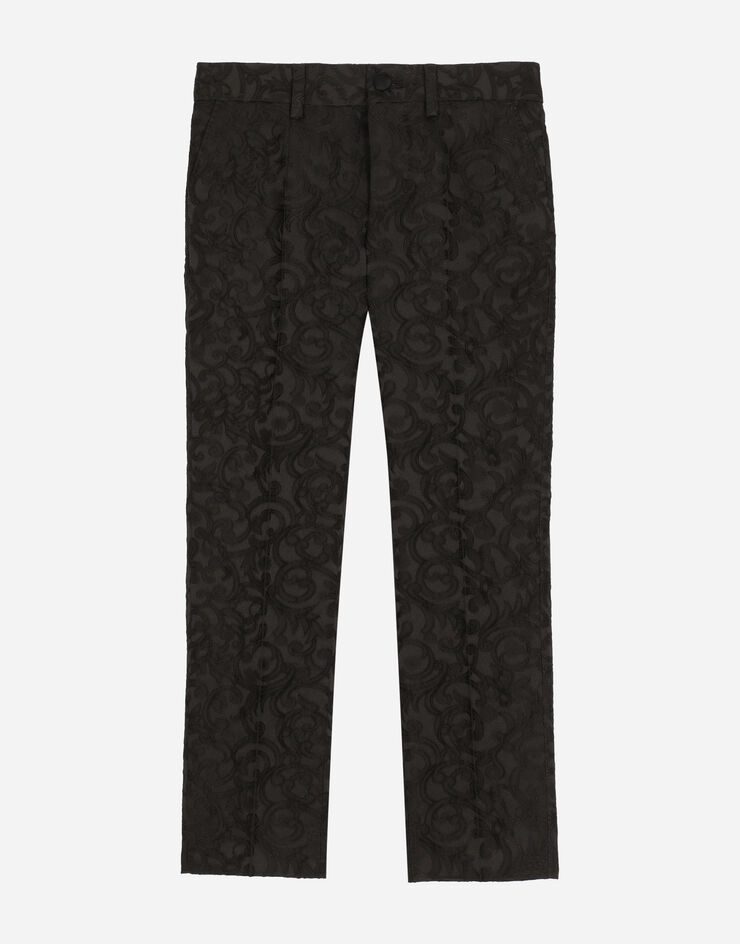 Dolce & Gabbana Pantaloni classici in jacquard Nero L44P34FJRDI