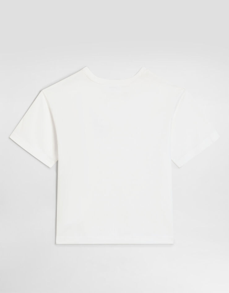 Dolce & Gabbana Jersey t-shirt with logo White L4JTHVG7P4Y