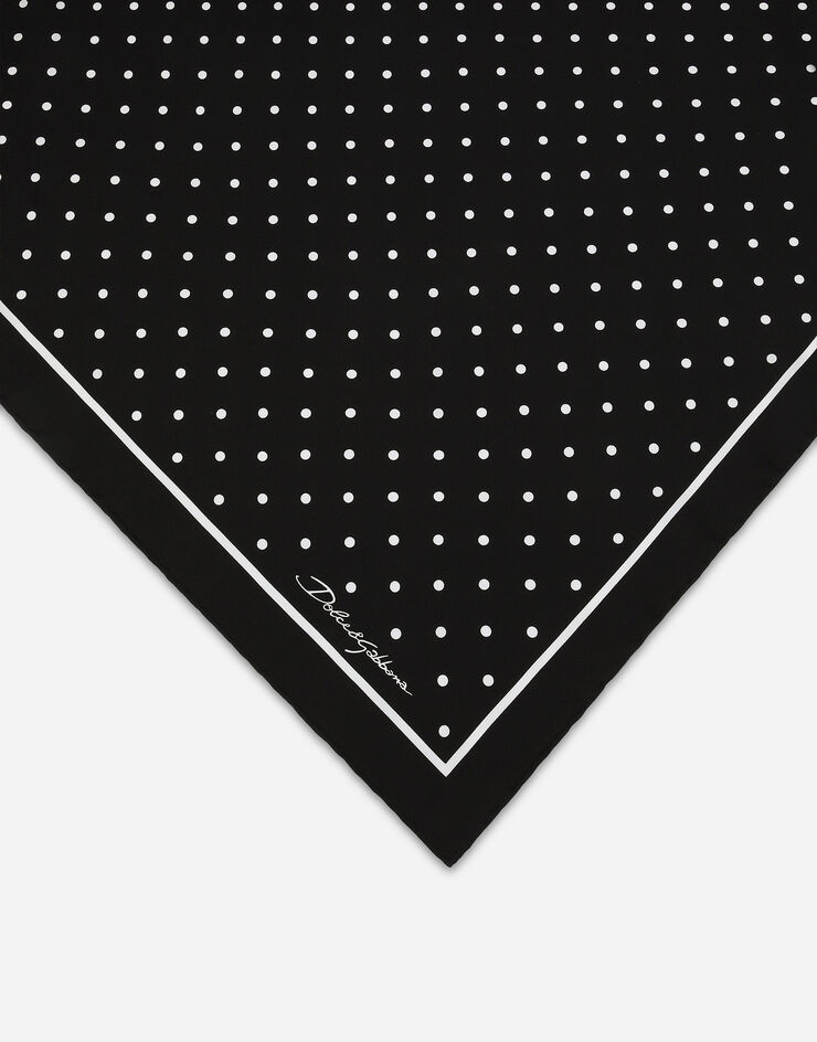 Dolce & Gabbana Silk twill scarf with micro-polka-dot print (90x90) Print FN090RGDCLC