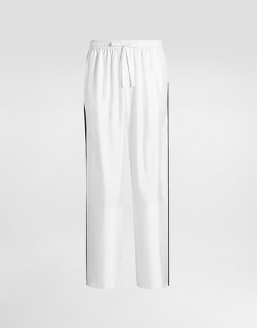 Dolce & Gabbana Vanity silk twill trousers White GP24AZFU1XB