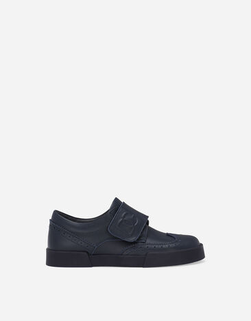 Dolce & Gabbana Calfskin low-top sneakers with embossed DG logo Multicolor DA5275AW478