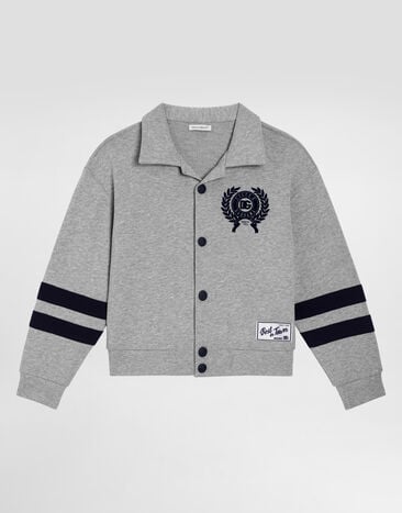 Dolce & Gabbana Jersey sweatshirt with Dolce&Gabbana print Grey L4JWMAG7PCS