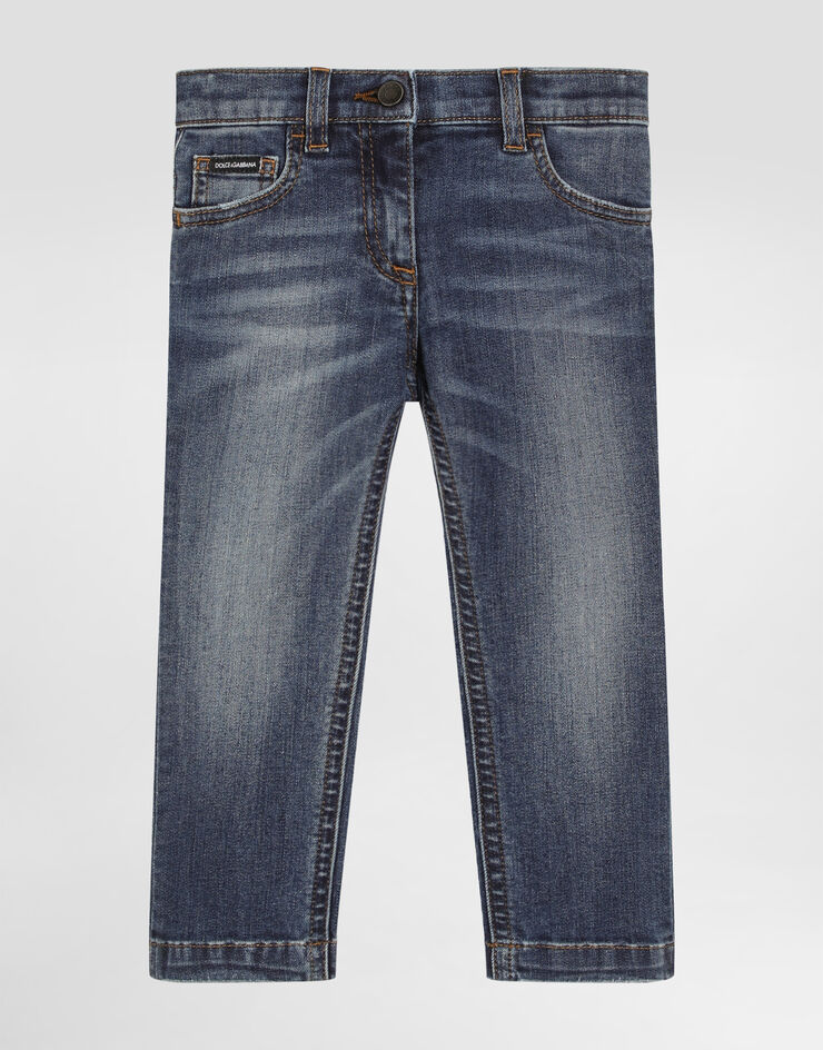Dolce & Gabbana Washed stretch denim skinny jeans Blue L51F53LD719
