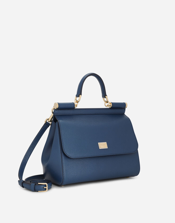 Dolce & Gabbana Sac à main Sicily grand format Bleu BB6002A1001