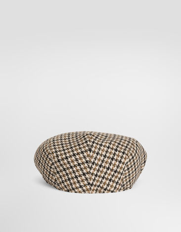 Dolce & Gabbana Houndstooth wool flat cap  GH587AFM2HQ