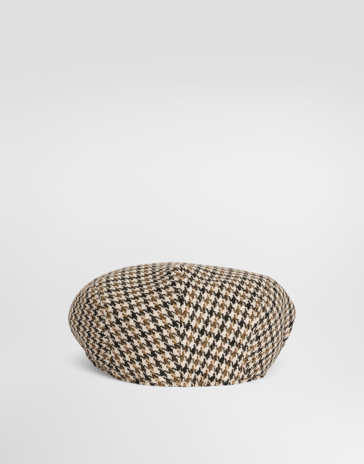 Dolce & Gabbana Houndstooth wool flat cap  GH587AFM2HQ