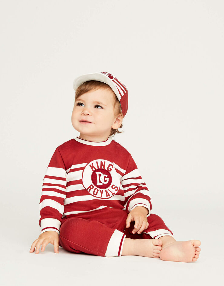 Dolce & Gabbana Jersey tracksuit with king royals print ROSSO L1JO0ZG7VHC