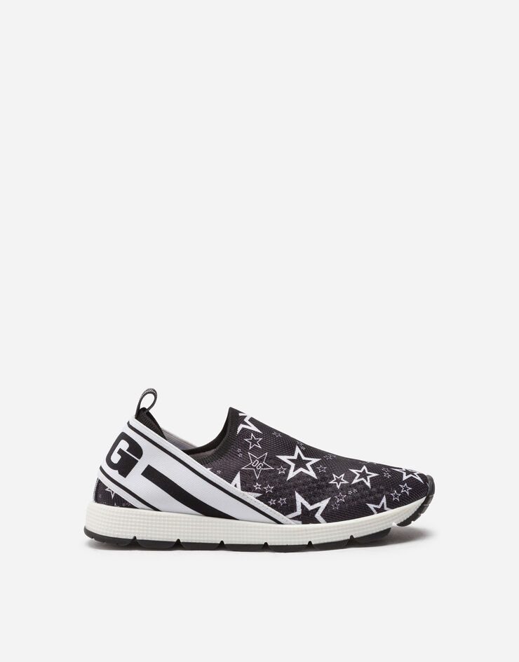 Dolce & Gabbana SLIP ON SORRENTO SNEAKERS WITH MILLENNIALS STAR PRINT NEGRO DA0660AJ607