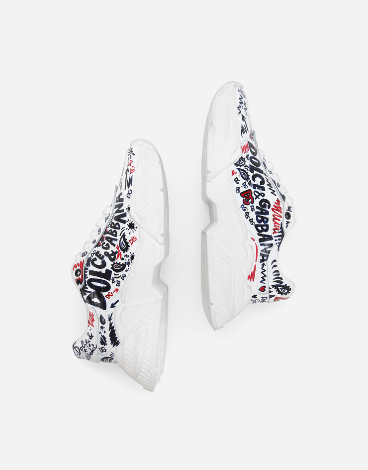 Dolce & Gabbana Zapatilla Daymaster en piel de becerro con estampado de grafiti Multicolor DA5147AI668