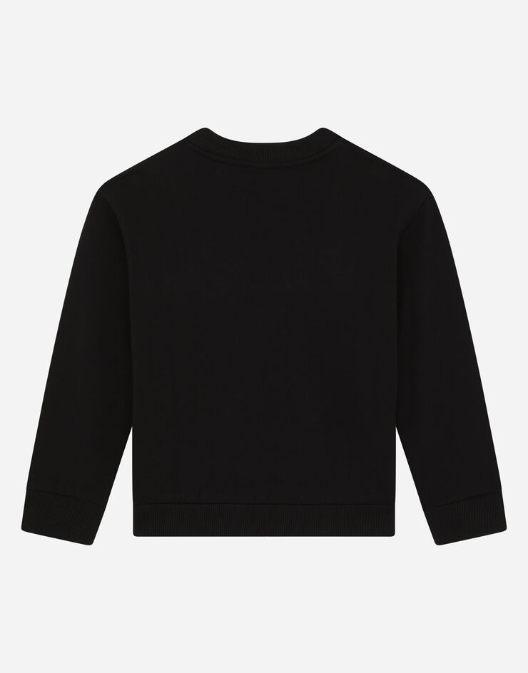 Dolce & Gabbana Round-neck sweatshirt with DG Milano logo черный L4JWDOG7CC9