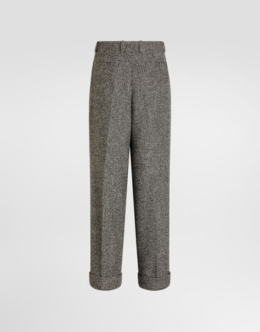 Dolce & Gabbana Birdseye wool blend trousers Multicolor GP168TFMZAT