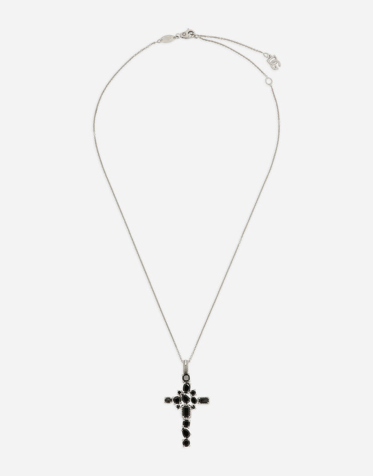 Dolce & Gabbana Anna pendant in white gold 18Kt and black spinels White WAQA1GWSPBL