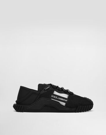 Dolce & Gabbana NS1 slip on sneakers in mixed materials Black CS1769AJ968