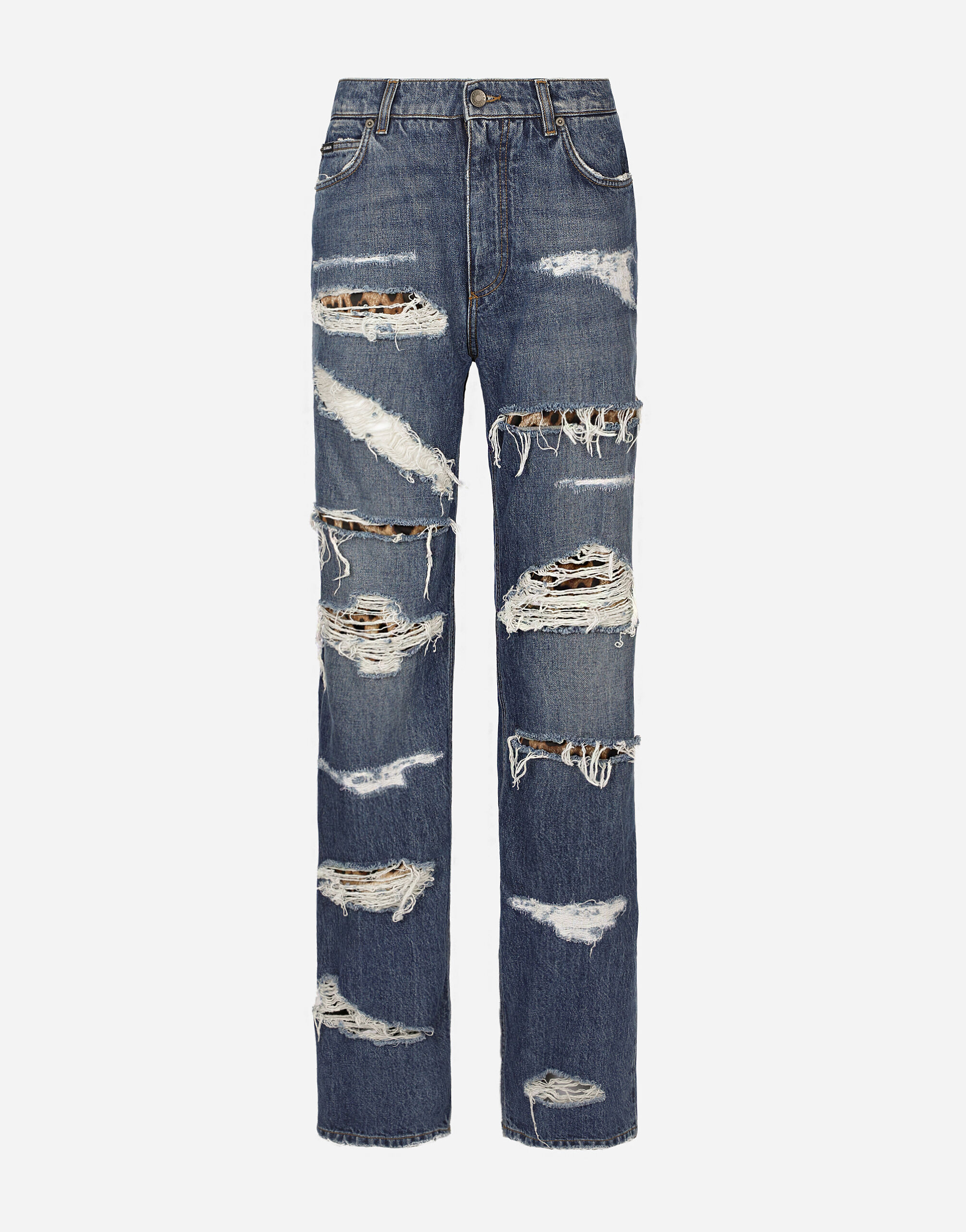 Dolce & Gabbana Loose-fit jeans with ripped details Multicolor FTAIADG8EZ8