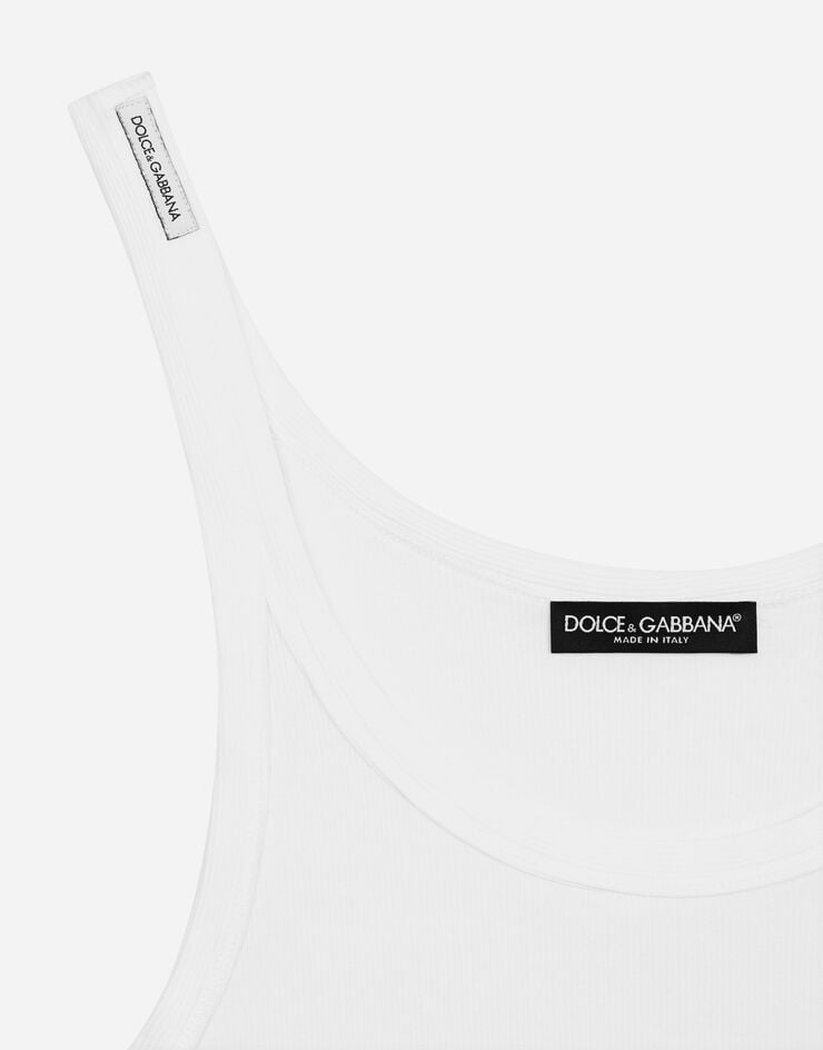 Dolce & Gabbana تيشيرت تحتي قطني أبيض G8KG5TFU7AV