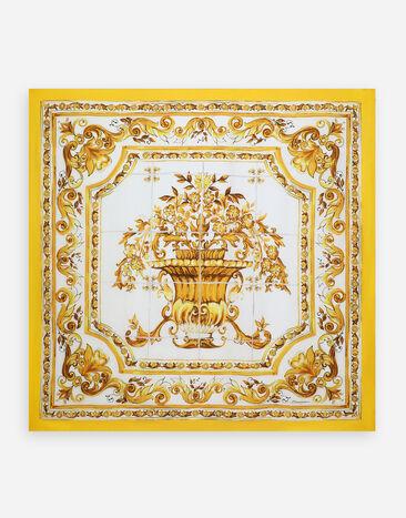 Dolce & Gabbana マヨリカプリント シルクツイル ラージスカーフ (140x140) Print FN092RGDAOY