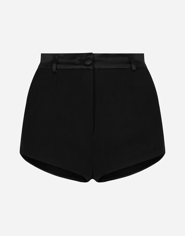 Dolce & Gabbana Stretch wool high-waisted tuxedo panties Black FTC80TFUBGE