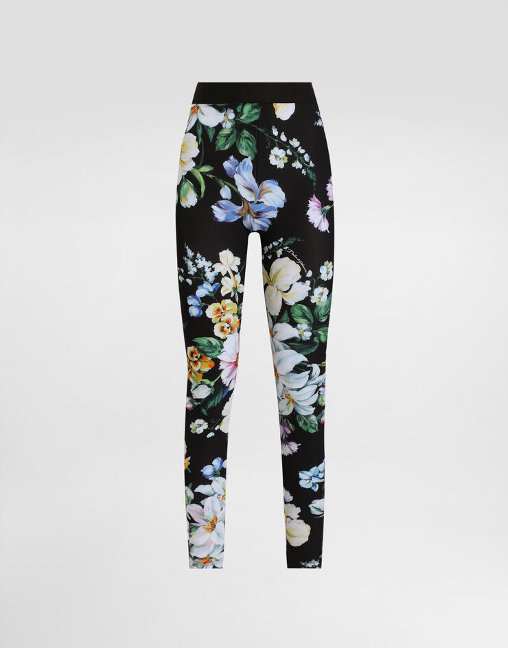 Dolce & Gabbana Leggings deportivos de punto con estampado de flores Imprima FTB5TTFSG8L