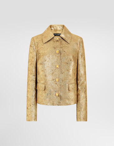 Dolce & Gabbana Lamé jacquard jacket Gold F27KWZFJODW