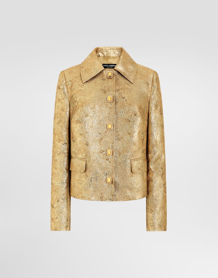Dolce & Gabbana Lamé jacquard jacket Gold F27KWZFJODW