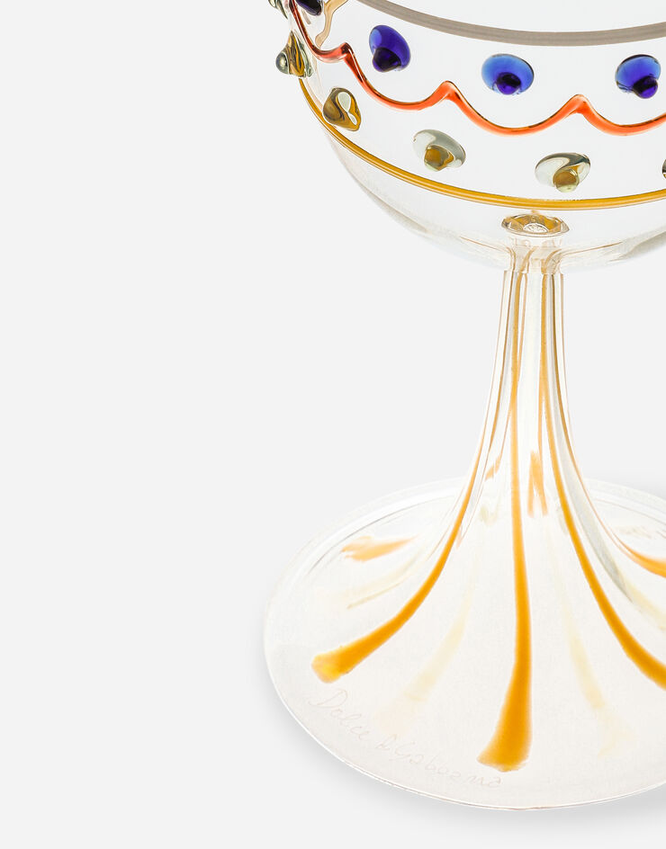 Dolce & Gabbana Red Wine Glass Multicolor TCB002TCALV