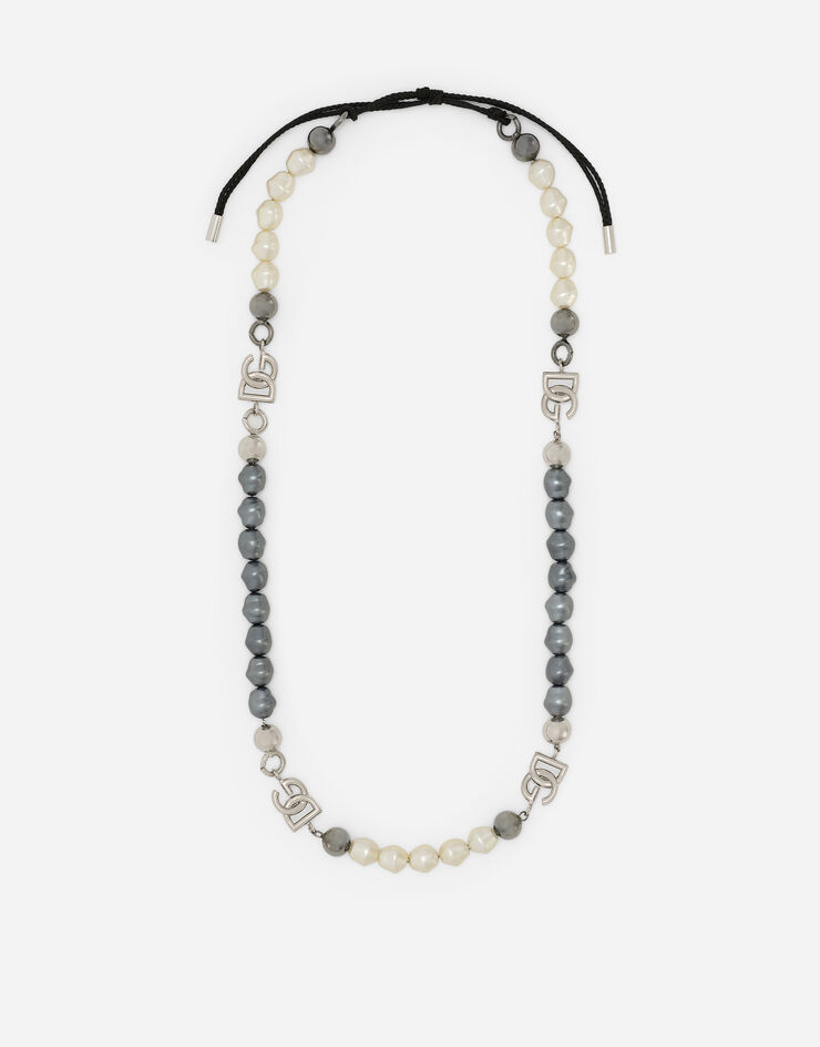 Dolce & Gabbana Collar de cuerda con perlas «Marina» Blau WNQ1M6W1111