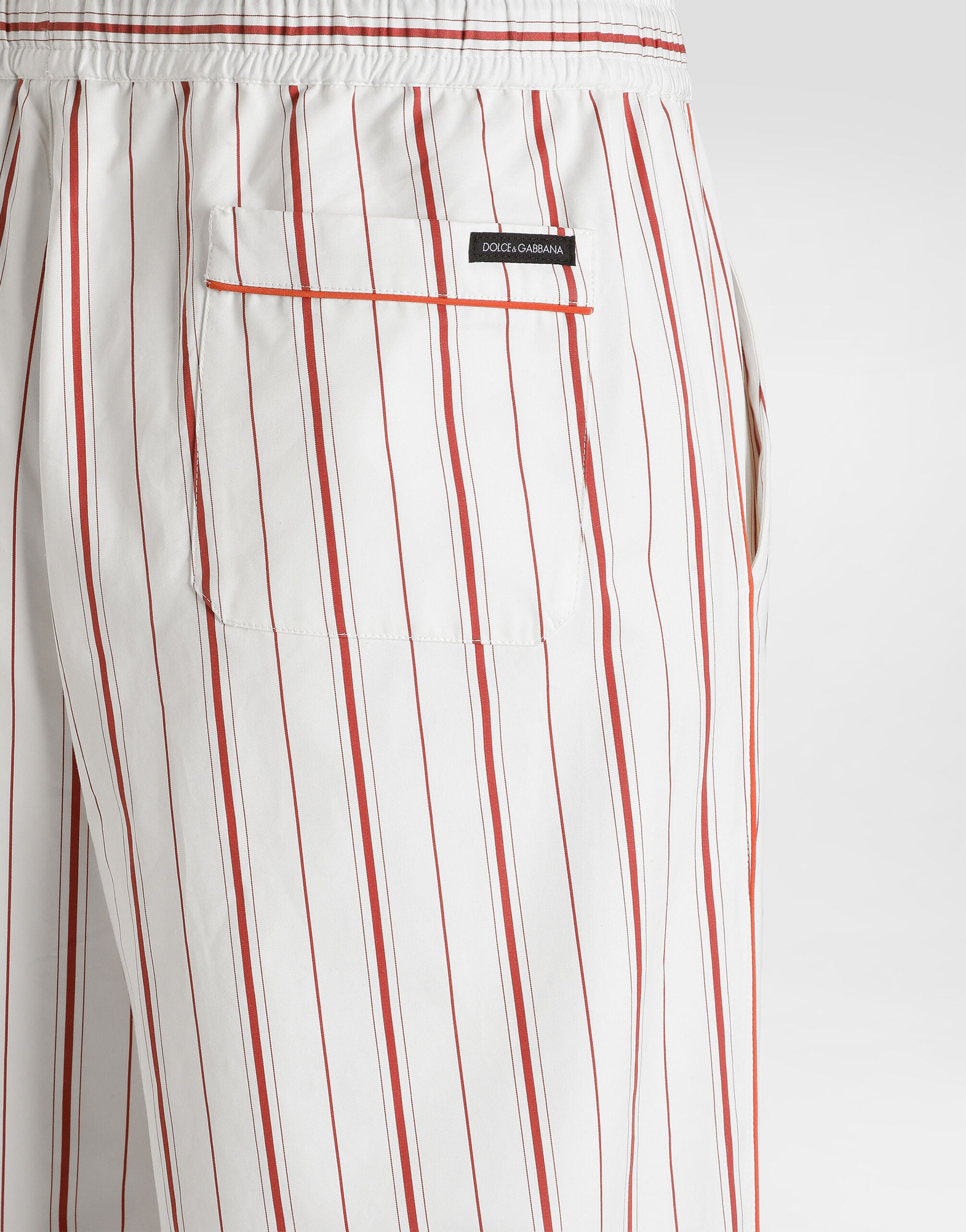Striped poplin trousers in Multicolor for Men | Dolce&Gabbana® US